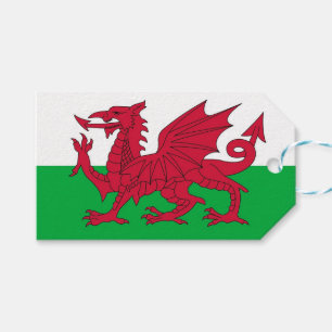 Étiquettes-cadeau Tag cadeau avec le drapeau du Pays de Galles, Roya