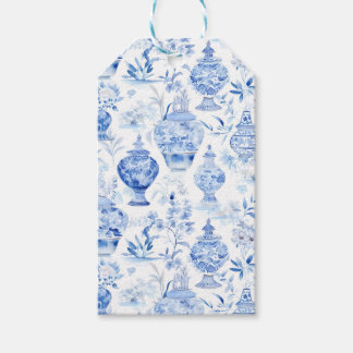 Étiquettes-cadeau Tag cadeau Chinoiserie Blue Vase