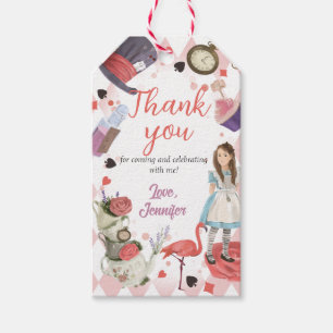 Étiquettes-cadeau Tag cadeau d'anniversaire pour fille Alice au pays