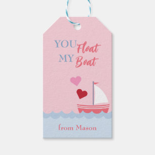 Étiquettes-cadeau Tag Cadeau de classe Valentines You Float My Boat