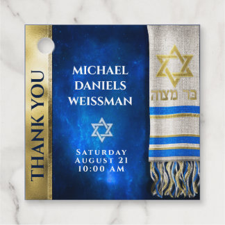 Étiquettes Cadeau Tag cadeau de la prière Bar Mitzvah