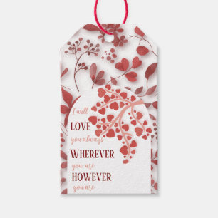 Étiquettes-cadeau Tag cadeau de la Saint-Valentin - Design élégant