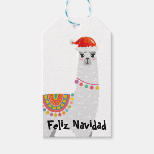 Étiquettes-cadeau Tag cadeau de Noël Feliz Navidad Llama