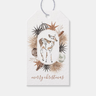 Étiquettes-cadeau Tag cadeau de Noël Rustic Deer