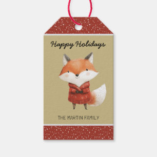 Étiquettes-cadeau Tag cadeau de Noël Woodland Fox