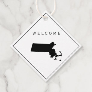 Étiquettes Cadeau Tag cadeau de sac de bienvenue du Massachusetts, M