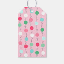 Tag Cadeau Fa La Garland (Rose)