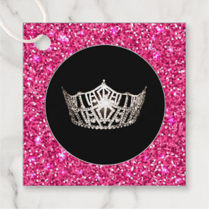 Étiquettes Cadeau Tag-Cadeau-Favor -Miss America Style Crown