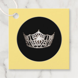 Étiquettes Cadeau Tag-Cadeau-Favor -Miss America Style Crown