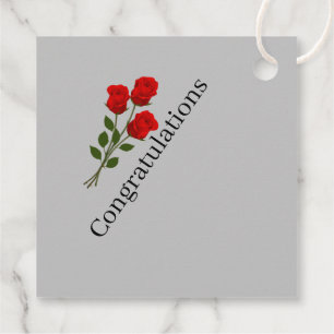 Étiquettes Cadeau Tag-Cadeau-Favor -Pageant Tiara Couronne & Roses