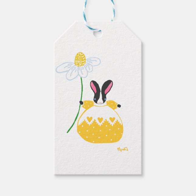 Étiquettes-cadeau Tag cadeau Fifi Daisy Bunny (Devant)