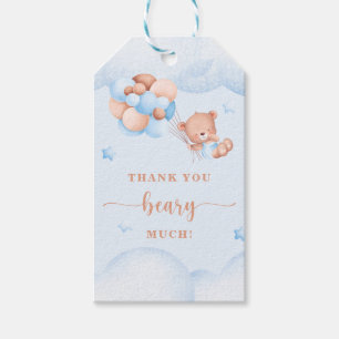 Étiquettes-cadeau Tag cadeau Merci Beary beaucoup de Baby shower ble