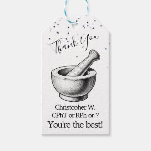 Étiquettes-cadeau Tag cadeau Merci personnalisé pour la pharmacie