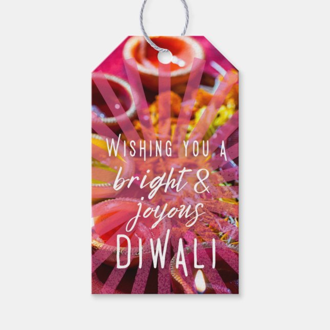 Étiquettes-cadeau Tag cadeau - Novembre - Diwali (Devant)