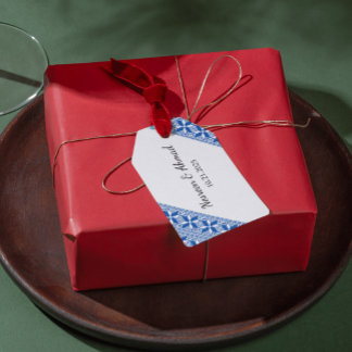 Étiquettes-cadeau Tag Cadeau Palestinien Tatreez Imprimer En Bleu