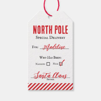 Étiquettes-cadeau Tag cadeau Père Noël pour enfants modifiable