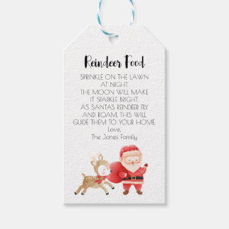 Étiquettes-cadeau Tag cadeau personnalisé Reindeer Food