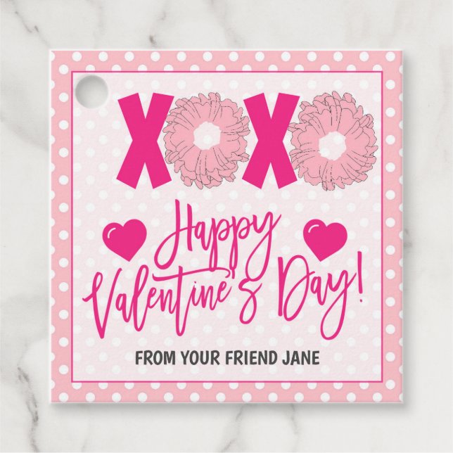 Étiquettes Cadeau Tag cadeau Valentine Scrunchie (Devant)