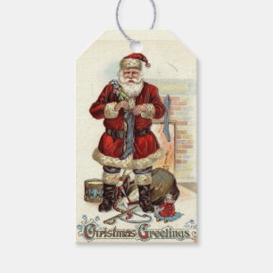 Étiquettes-cadeau Tag cadeau Vintage père Noël
