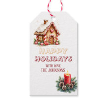 Tag cadeau vintage Retro Gingerbread House