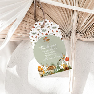 Étiquettes-cadeau Tag Champignons et Merci Fleur sauvage