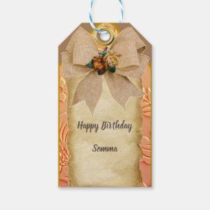Étiquettes-cadeau Tag d'anniversaire avec un air de pays