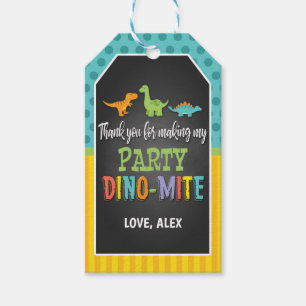 Étiquettes-cadeau Tag d'anniversaire de Dinosaur Favoriser