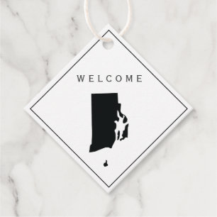 Étiquettes Cadeau Tag de bienvenue de Rhode Island Mariage Week-end