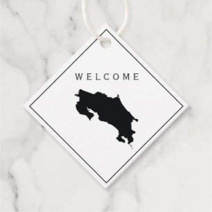 Étiquettes Cadeau Tag de bienvenue de sac de bienvenue du Costa Rica