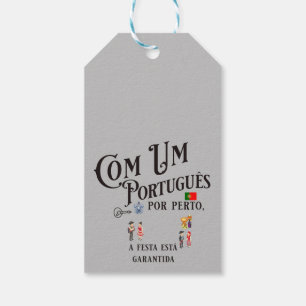 Étiquettes-cadeau Tag de cadeau Com um Portugues por perto
