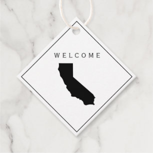 Étiquettes Cadeau Tag de cadeau de sac de bienvenue en Californie, w