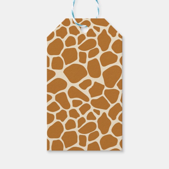 Étiquettes-cadeau Tag de cadeau d'impression de girafe (Devant)