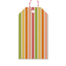 Tag de cadeau Vintage à rayures Rainbow Sherbet