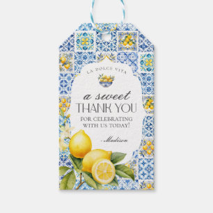 Étiquettes-cadeau Tag de dessert italien de la côte d'Amalfi