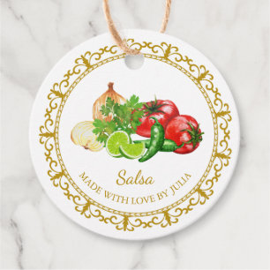 Étiquettes Cadeau Tag de hang de salsa maison vintage