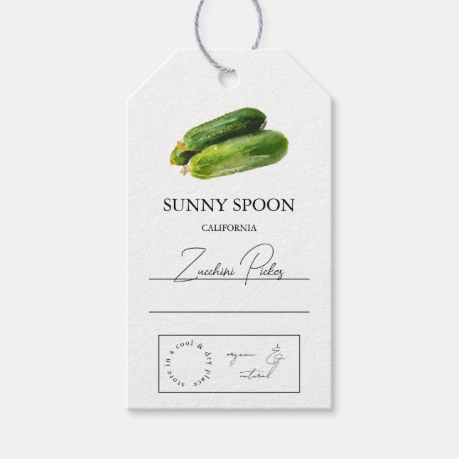 Étiquettes-cadeau Tag de hang Zucchini (Devant)