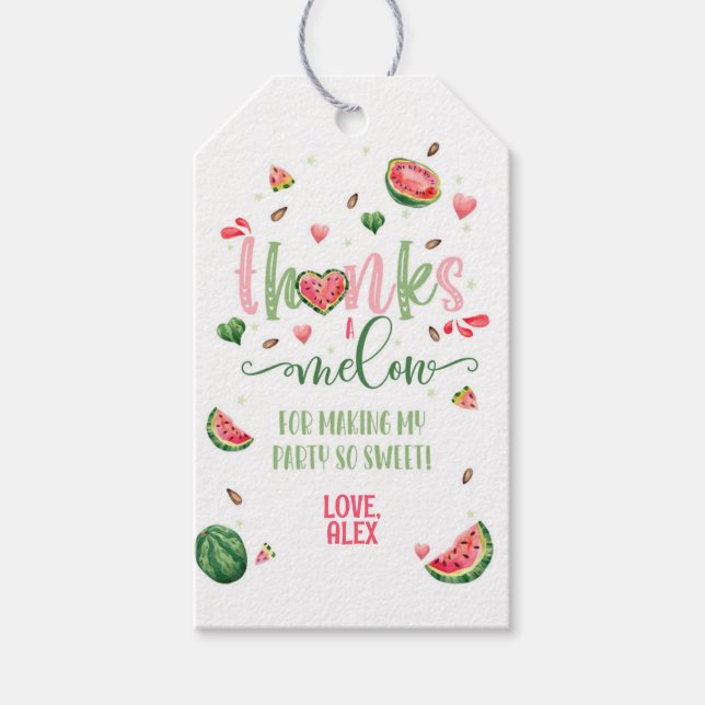 Étiquettes-cadeau Tag de melon grâce à Melon Favor (Devant)