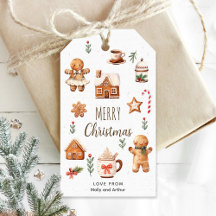 Tag de Noël personnalisé avec cookies de Noël