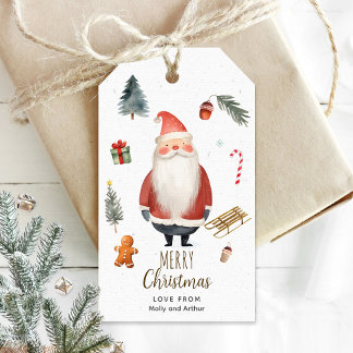 Étiquettes-cadeau Tag de Noël personnalisé avec Père Noël