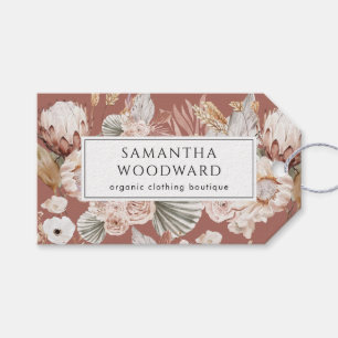 Étiquettes-cadeau Tag de prix Boho Fleur sauvage Terracotta