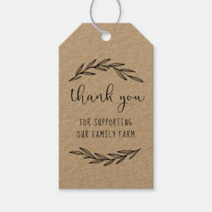 Étiquettes-cadeau Tag de produit décoratif de ferme familiale