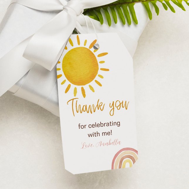Étiquettes-cadeau Tag de Sunshine Rainbow Merci (Créateur téléchargé)