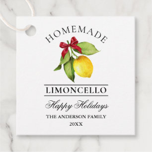Étiquettes Cadeau Tag de vacances Limoncello fait maison