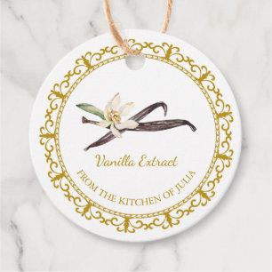 Étiquettes Cadeau Tag d'extrait de vanille maison vintage