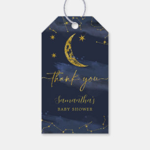 Étiquettes-cadeau Tag du Baby shower de nuit sur la lune