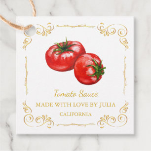 Étiquettes Cadeau Tag Hang du Carré de la sauce tomate maison vintag