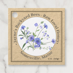 Étiquettes Cadeau Tag Kraft Fleur sauvage