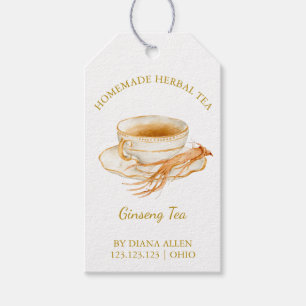 Étiquettes-cadeau Tag l Blanc simple Ginseng Tea Hang