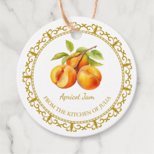Étiquettes Cadeau Tag l Blanc vintage confiture d'abricot maison