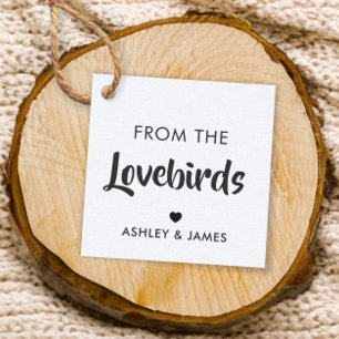 Étiquettes Cadeau Tag Lovebirds, Bird Seed Gift Tag, Kraft